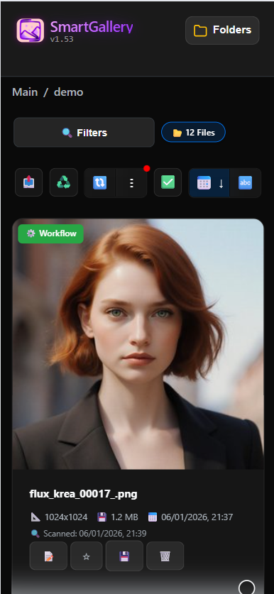 SmartGallery mobile grid