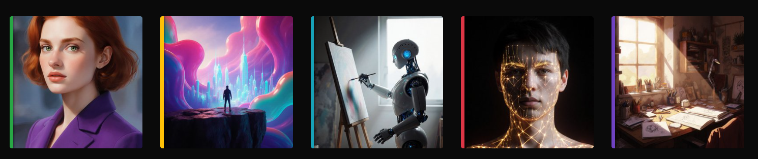 Color status bars on thumbnails